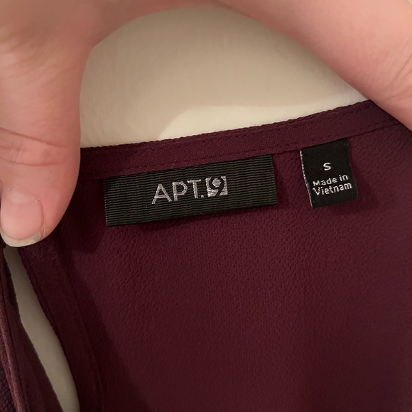Apt. 9 Long Sleeve Blouse, Burgundy - Picture 3 of 3